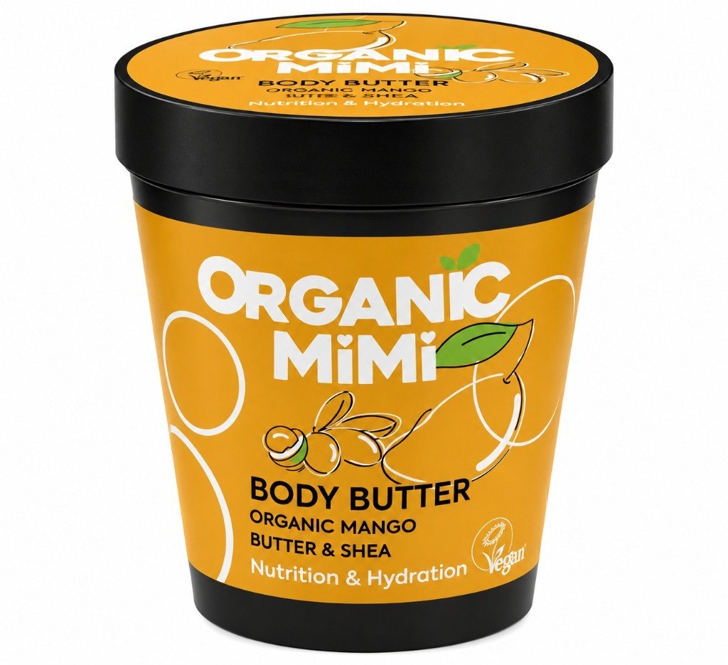 Organic MiMi Body Butter tub packaging
